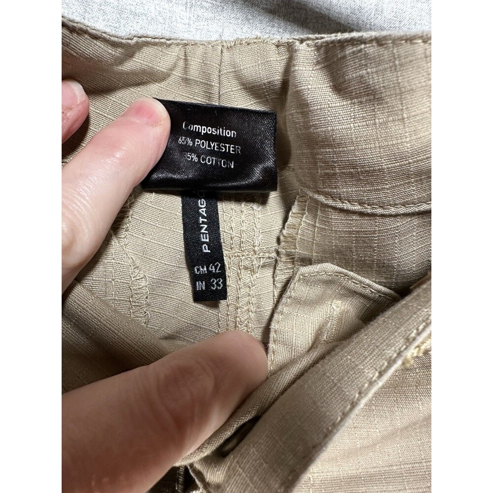 Pentagon Tactical Men's Lycos Tactical Cargo Shorts Size 33” Khaki - Picture 5 of 8